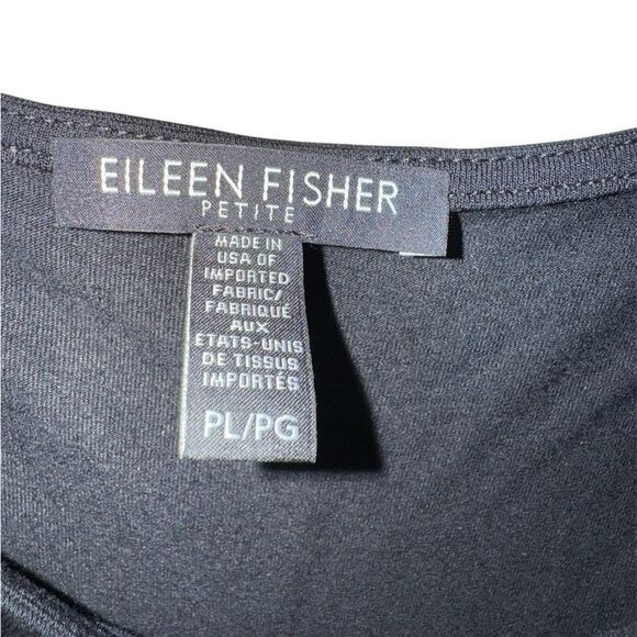 Eileen Fisher NWT Asymmetrical Color Block Tunic Tank Top Black/Navy Size PL - Picture 3 of 4